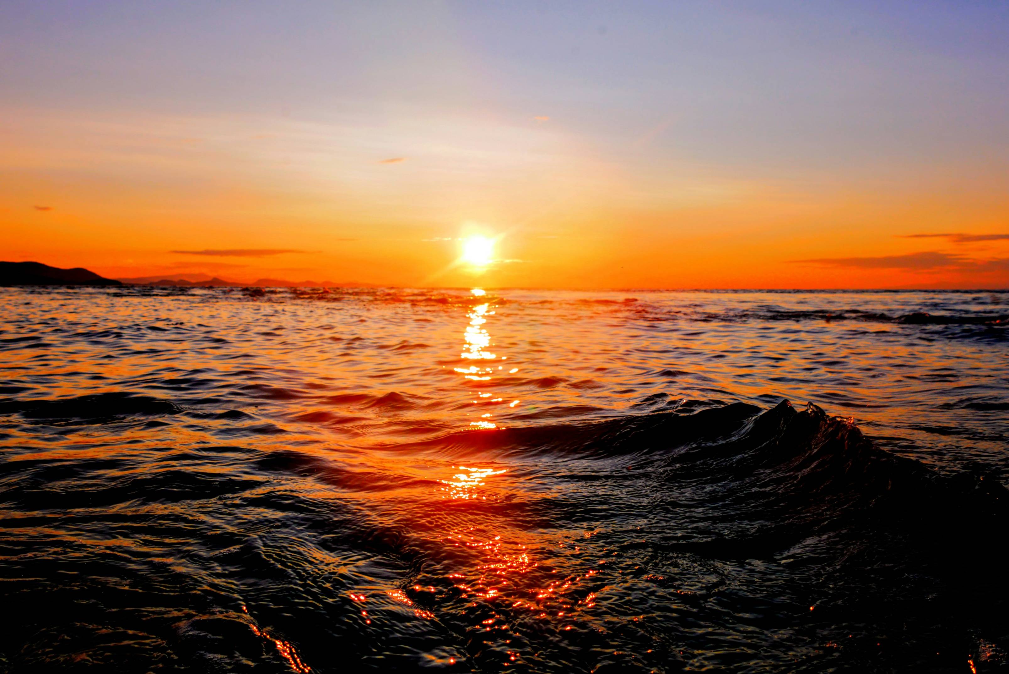 sea during golden hour