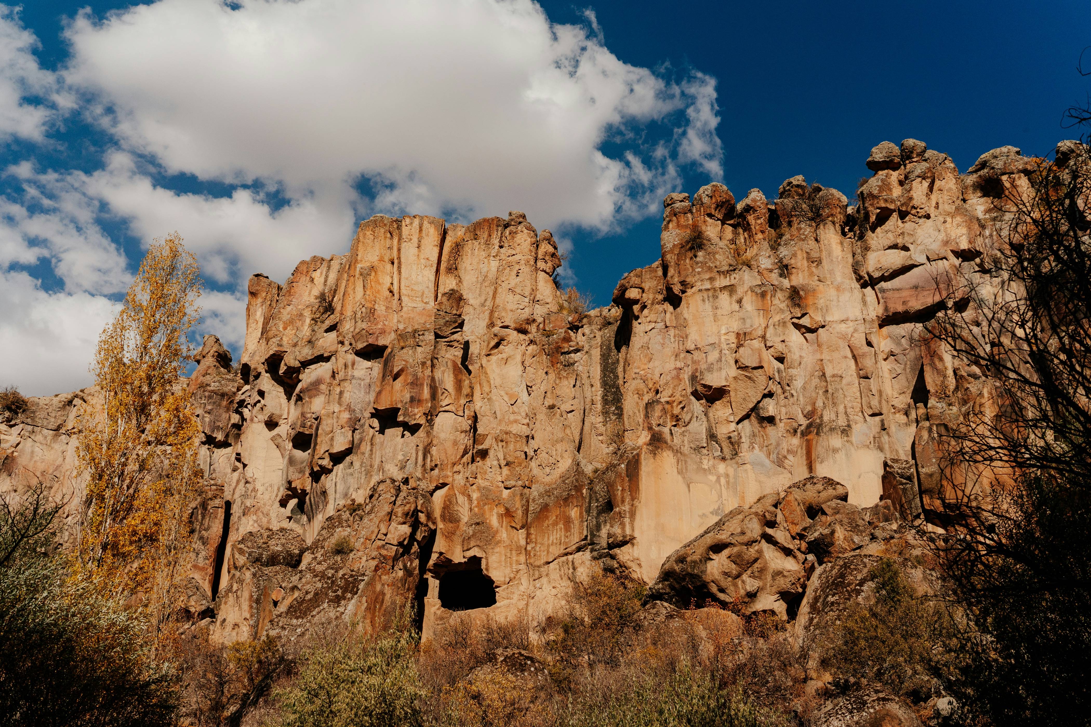 a large rock formation